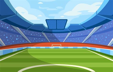 Soccer Stadium Cartoon