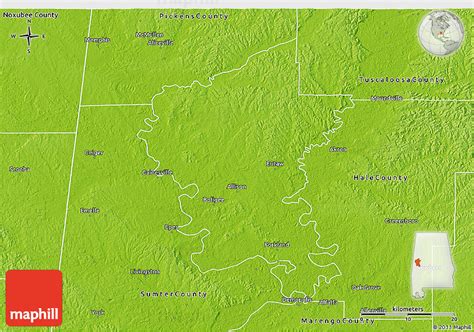 Physical 3D Map of Greene County