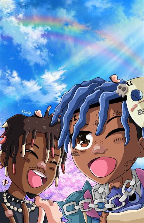 XXXTentacion Juice WRLD Sky Drawing Poster Simpson Wallpaper Iphone ...