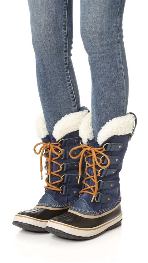 Sorel Joan Of Arctic Boots in Blue - Lyst