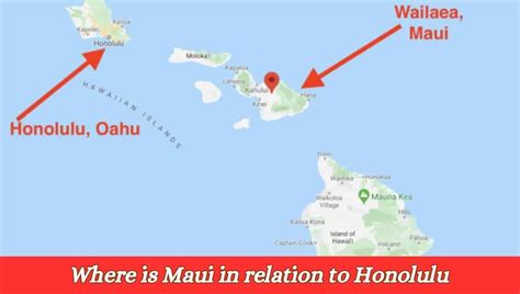 Where is Maui in relation to Honolulu