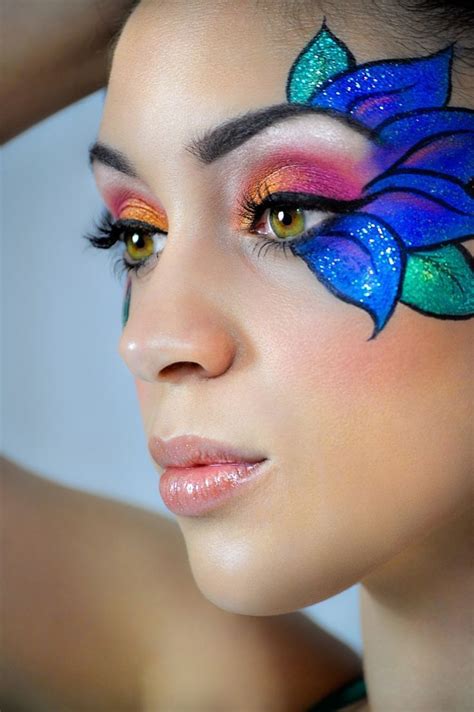 25+ Coolest Floral Makeup Looks | Maquillaje artístico, Maquillaje ...