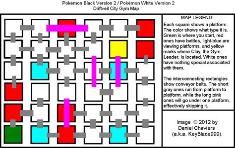 Pokémon Black / White Version 2 Driftveil City Gym Map (GIF) - Neoseeker Walkthroughs