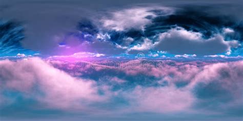 The Sky with Clouds Panorama HDRI . Equidistant Projection Stock ...