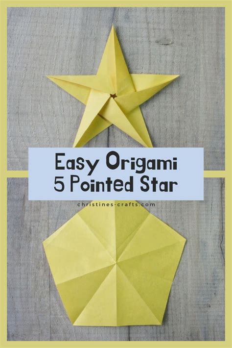 How to Make a 5 Pointed Star - Origami Tutorial ~ Christine's Crafts in 2020 | Origami 5 pointed ...