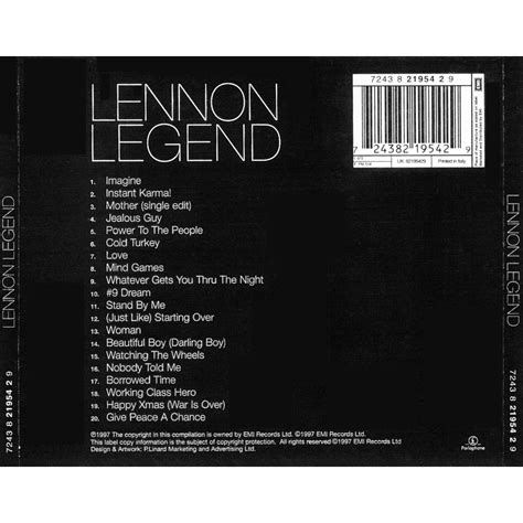 Lennon Legend - John Lennon mp3 buy, full tracklist