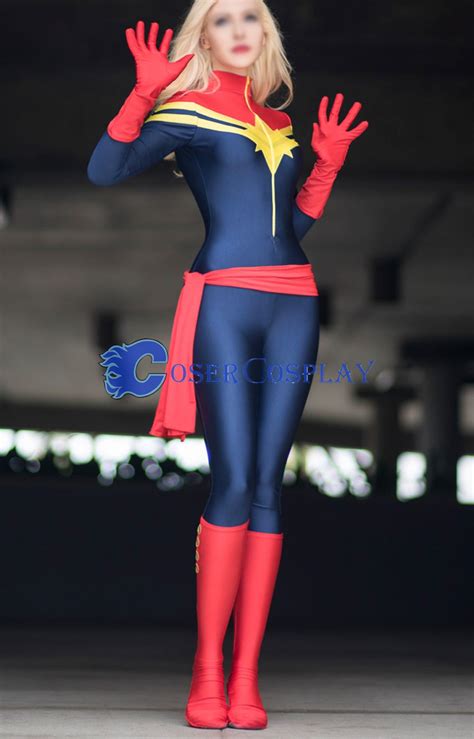 Captain Marvel Sexy Halloween Costumes For Women | cosercosplay.com