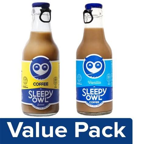 Buy Sleepy Owl Cold Brew Coffee (Sweet) + Cold Brew Coffee -Vanilla, Beans (200 ml each) Bottle ...