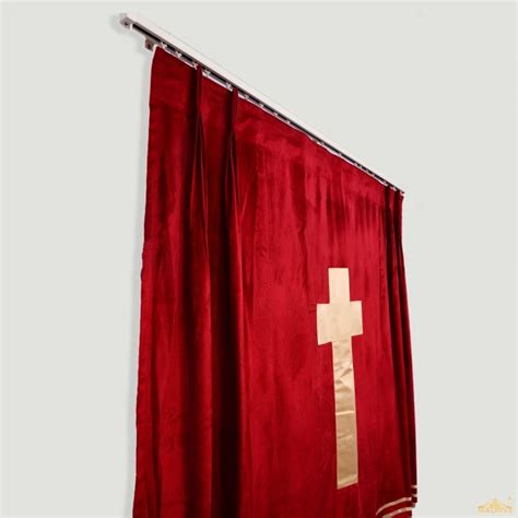 Burgundy Church Stage Curtains | Church Stage Curtains