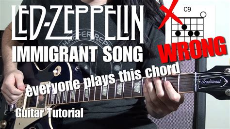 Guitar Tutorial - "Immigrant Song" (Led Zeppelin) With Tabs (LIVE fills included) - YouTube