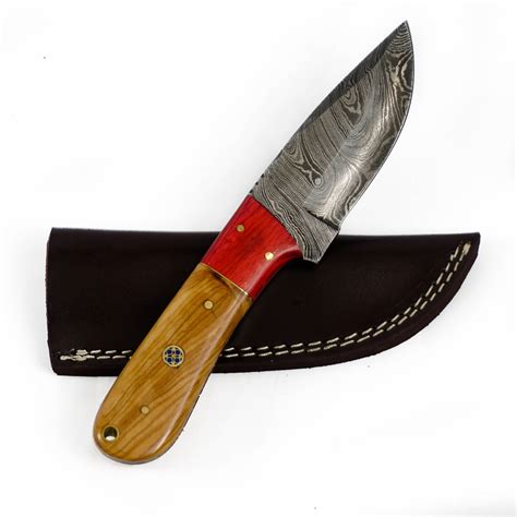 Skinning Knife/ Hunting Knife- High Carbon Damascus Steel Blade ...