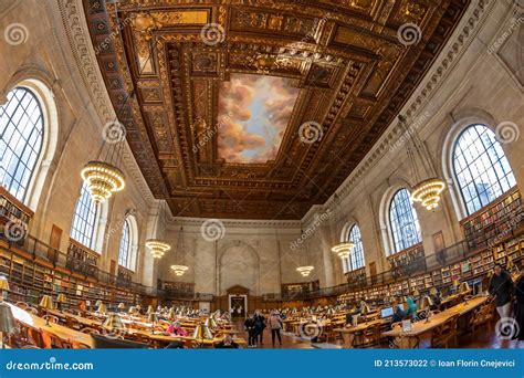 Interior of Public Library, Manhattan, New York, USA Editorial Photography - Image of knowledge ...