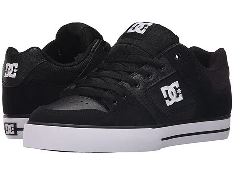 DC Pure (Black/Black/White) Men's Skate Shoes. Soft and resilient ...