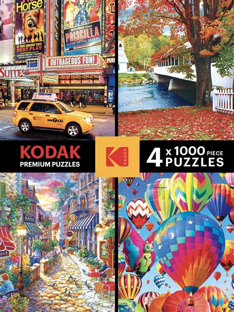 Kodak 4 in 1 Multipack Jigsaw Puzzles - Bright Lights - Walmart.com