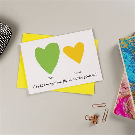 Personalised Hearts All Purpose Card By A is for Alphabet