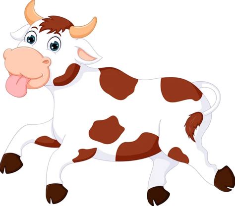 Funny cow cartoon isolated ⬇ Vector Image by © starlight789 | Vector Stock 12670674