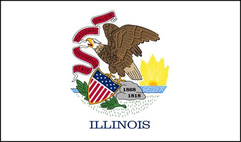 FREE Printable Illinois State Flag & color book pages | 8½ x 11