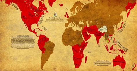 Map of my British Empire, complete with an (exaggerated) history of its ...