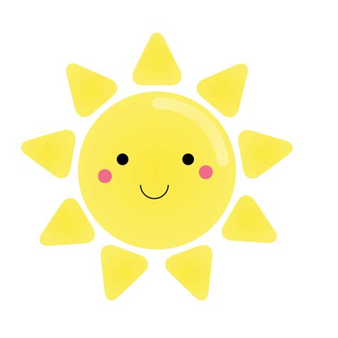 Cute kawaii sun character. Vector illustration By Ksu's Shop ...