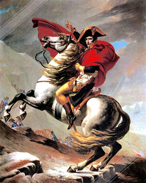 Napoleon Crossing the Alps Poster, Jacques-louis David Napoleon ...