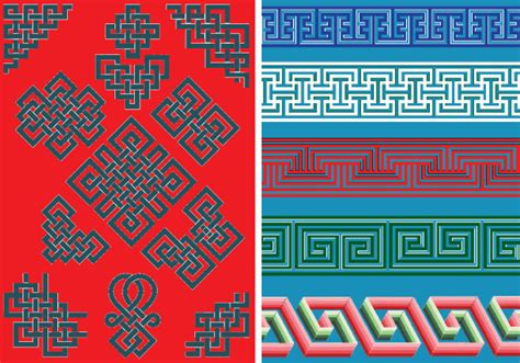 Mongolian ornaments and patterns