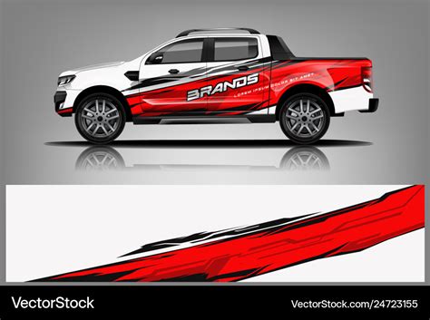 Truck wrap design for company Royalty Free Vector Image