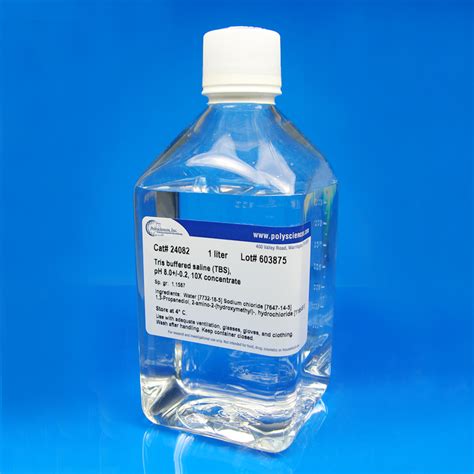 Tris Buffered Saline (TBS), pH 8.0±0.2, 10X Concentrate