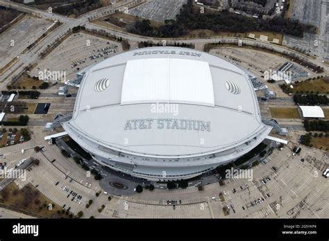 An aerial view of AT&T Stadium, Friday, Jan. 1, 2021, in Arlington, Tex ...