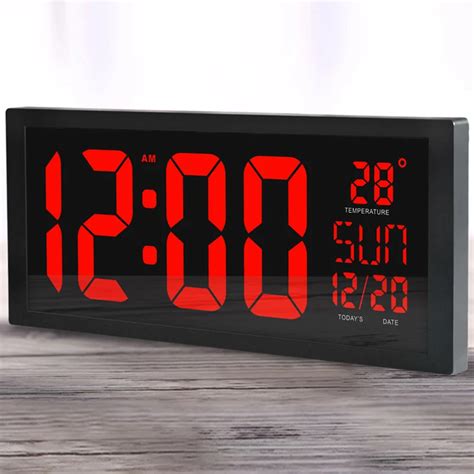 Large screen big Electronic wall clock desktop LED Digital Calendar ...