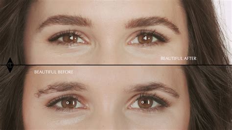 Eyebrows Tutorial For Uneven Brows | Charlotte Tilbury - YouTube