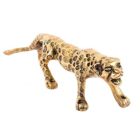 Golden Jaguar Statue Showpiece Interior Decor Item