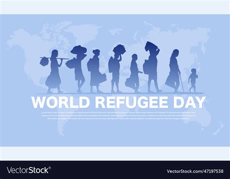 World refugee day Royalty Free Vector Image - VectorStock