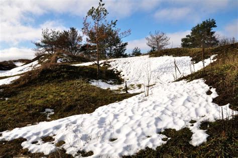 Spring snow melt_2 stock photo. Image of landscape, cold - 83425222