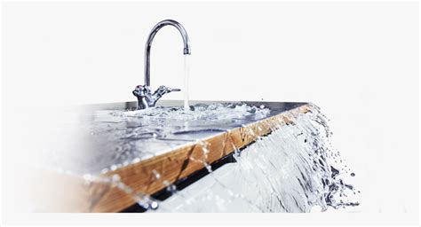 Sink - Kitchen Sink Overflowing With Water, HD Png Download - kindpng