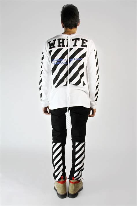 Off-white c/o virgil abloh Striped Long-Sleeved T-shirt in White for ...