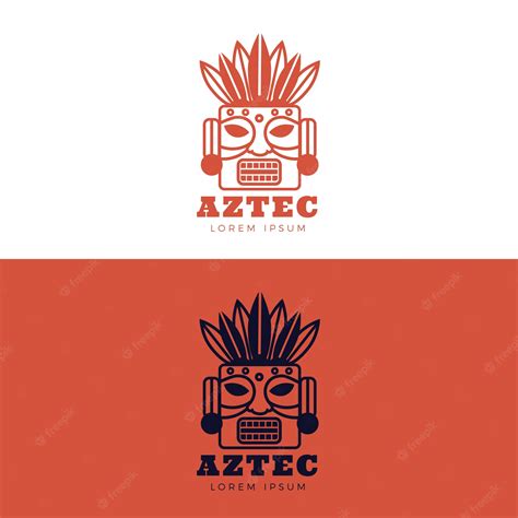 Premium Vector | Flat design aztec logo template