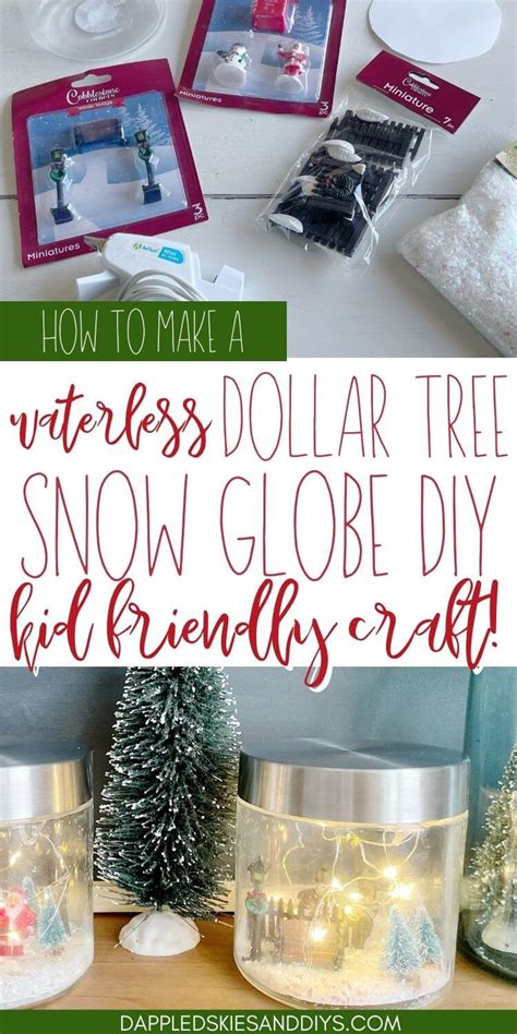 Dollar Tree DIY Snow Globe - Dappled Skies and Diys