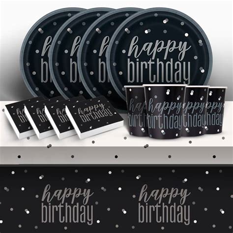 Black & Silver Birthday Party Pack (Starter) | Party Save Smile