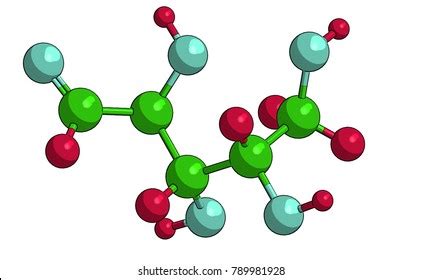 Molecular Structure Monosaccharide Ribose Simple Sugar Stock ...