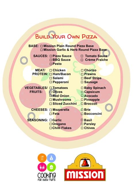 20 Plus Mix and Match Pizza Toppings plus a FREE Printable - Cooking ...