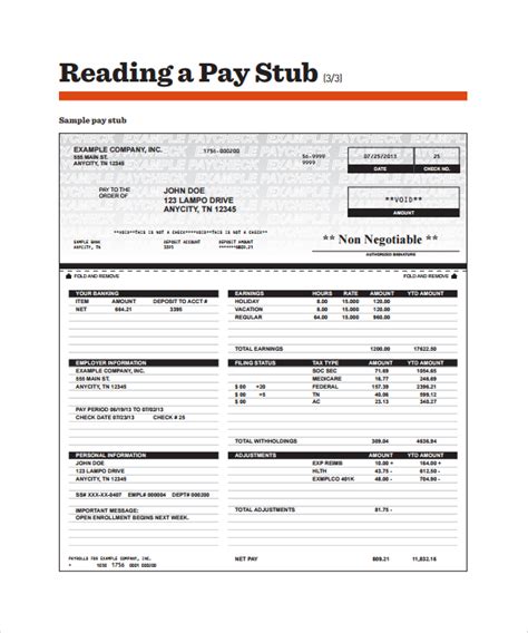 Best Pay Stub Template | HQ Template Documents