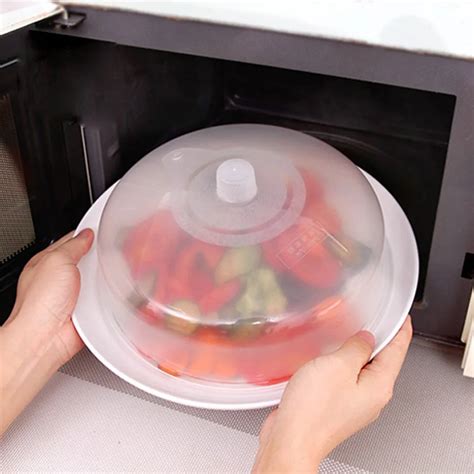 Microwave Food Cover Plate Vented Splatter Protector Clear Kitchen Lid Safe Vent Dishes Dust ...