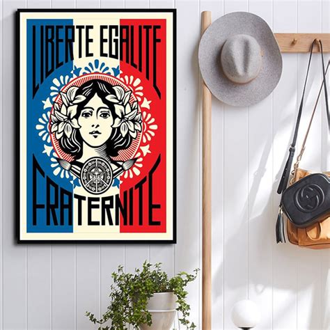 Liberte Egalite Fraternite Wall Art Poster French Vintage | Etsy