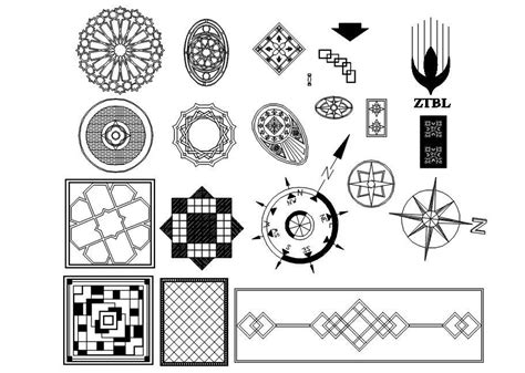 2d cad blocks of patterns in AutoCAD, dwg file. - Cadbull