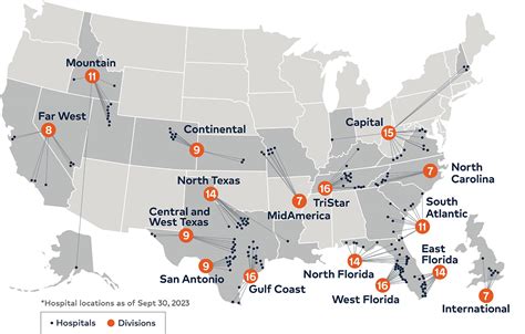 Division map | HCA Healthcare