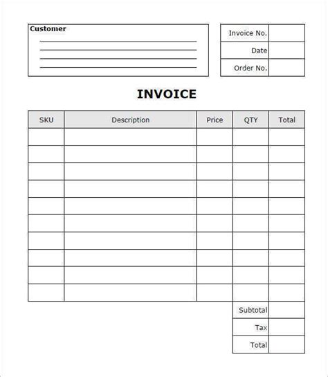 Virtual Invoice Template | Generate & Download - Bonsai