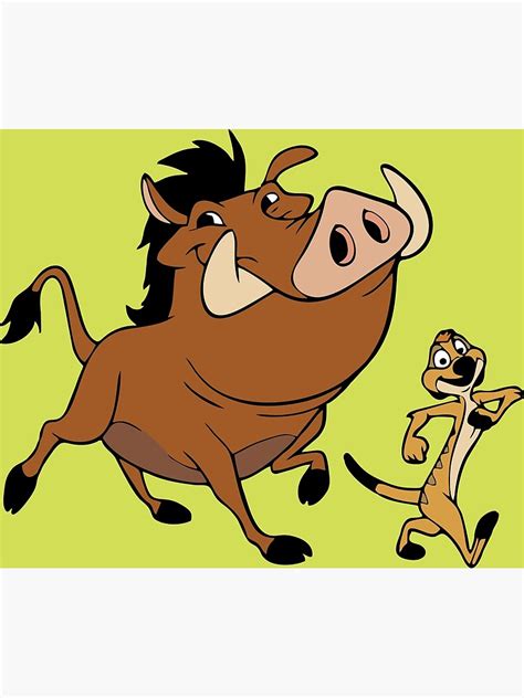 "Funny Timon & Pumbaa Cartoon" Poster by AngelinoPegede | Redbubble