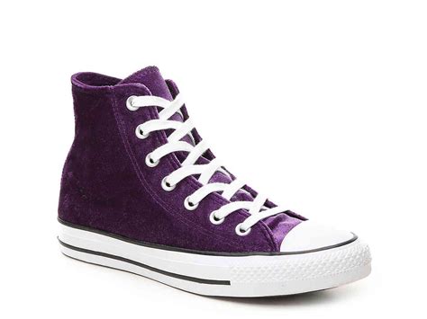 Converse Chuck Taylor All Star Velvet High-top Sneaker in Purple | Lyst