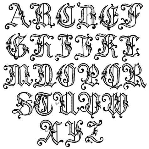 7 Old English Cursive Fonts Images - Fancy Cursive Tattoos, Old English Tattoo Letters Font and ...