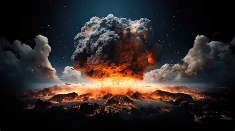 Premium AI Image | Explosion isolated on black background